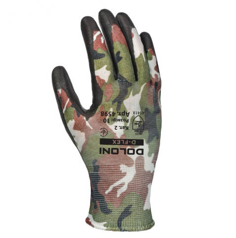 Рукавички 4598 D-FLEX трикотажні з поліуретановим покриттям 10 розмір Doloni